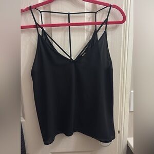 Lush Black Strappy Camisole Top